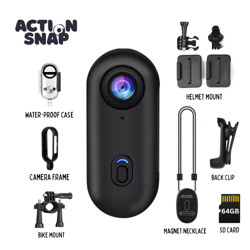 Cámara ActionSnap™ 4k con kit de accesorios completo