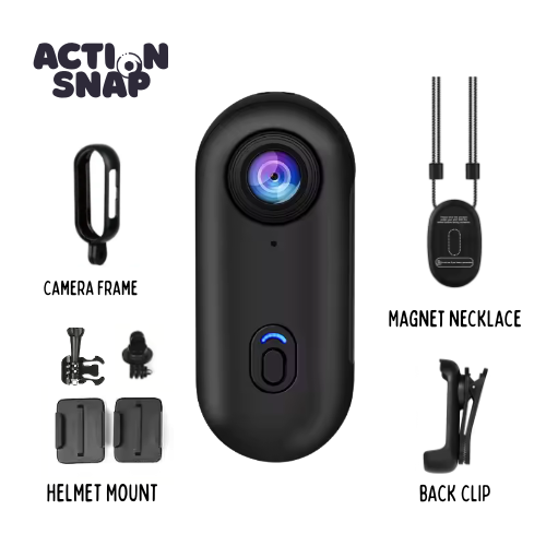 Cámara ActionSnap™ 4K con kit de fijación MEDIANO